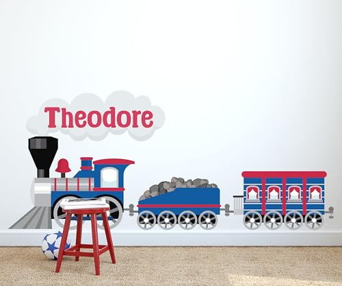 Vinilo decorativo tren personalizado para pared miniatura 1