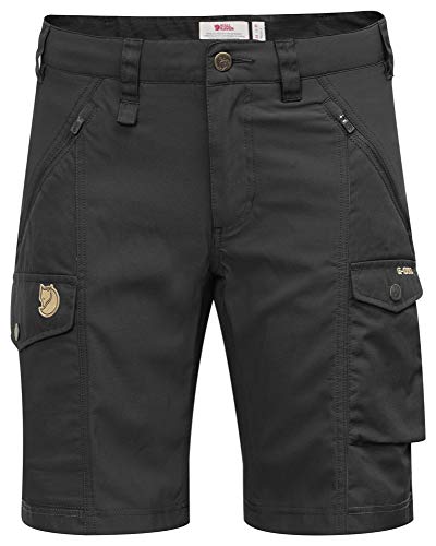 Fjallraven Damen Nikka Curved Trekkingshorts, Schwarz, 38 EU