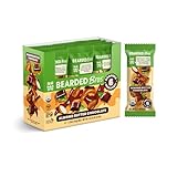 Bearded Brothers, Organic Vegan Protein Energy Bars, Almond Butter Chocolate (12 Pack) - Gluten Free, Paleo, Non GMO, Soy Free, Low Glycemic, No Sugar Added, Whole 30, Fiber (Packaging May Vary)