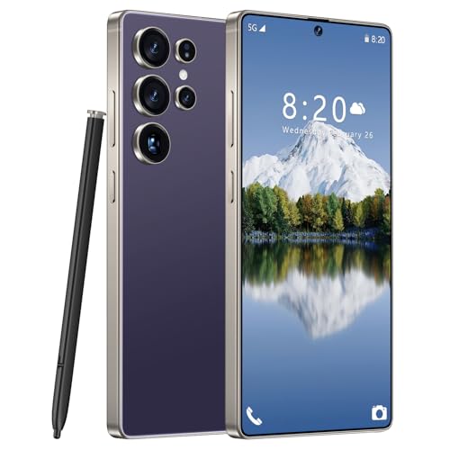 MMY I25 Ultra Unlocked Cell Phone, Built in Pen,6.99" HD Screen 16+512GB Unlocked Phones,Android 14 7000mAh Long Battery Life Smartphone,5G/Dual SIM/Fingerprint Unlock/Face ID (Deep Purple, 16+512)