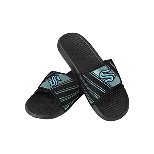 Image of FOCO Men's NHL Team Logo Sport Shower Legacy Slide Flip Flop Sandals