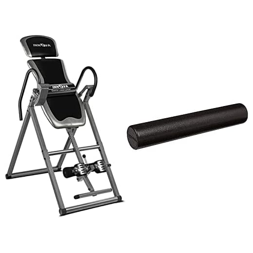 Innova ITX9600 Heavy Duty Inversion Therapy Table with Amazon Basics Foam Roller Bundle