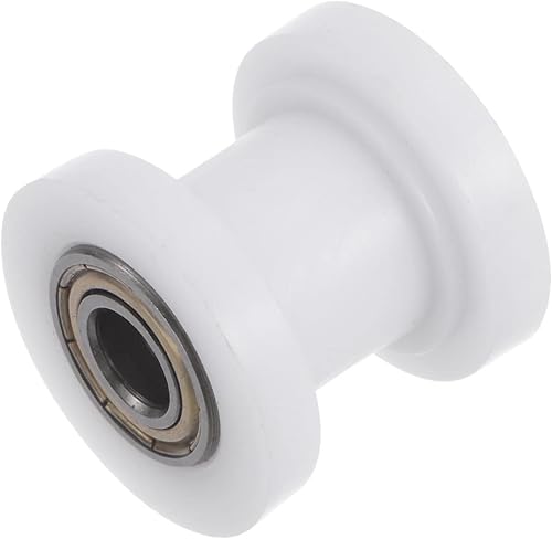 Miniatura 3 de HARFINGTON Tensor de polea de rodillo de cadena de 0.394 pulgadas (0.394 in), tipo ranura de nailon, deslizador de rueda guía para mini motocicleta,