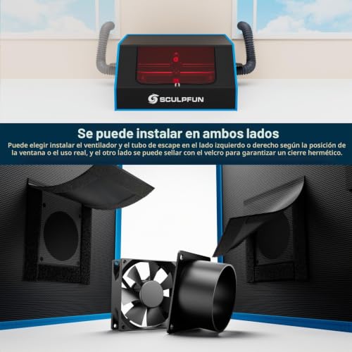 Miniatura 4 de Sculpfun Carcasa Láser B1 Para Máquina De Grabado Láser S6 Pro S9 S10 S30, Protección Ocular, Resistente Al Fuego, Resistente Al Agua, Insonorizado, Carcasa Con Ventilador De Extracción, Tira Led