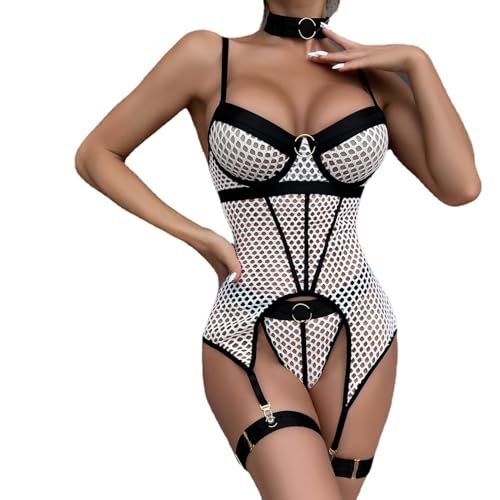 Ensemble de lingerie sexuelle haut de gamme à détails de maille fine