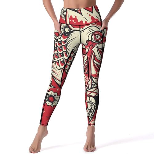 Legging femmes taille haute anti-glisse et extensible pour gym et yoga