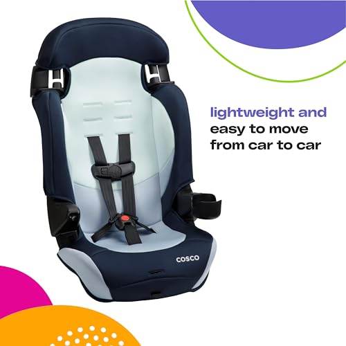 cosco kids finale dx 2-in-1 booster car seat forward facing toddler car seat 30-65 lbs and belt positioning high back booster 40-100 lbs