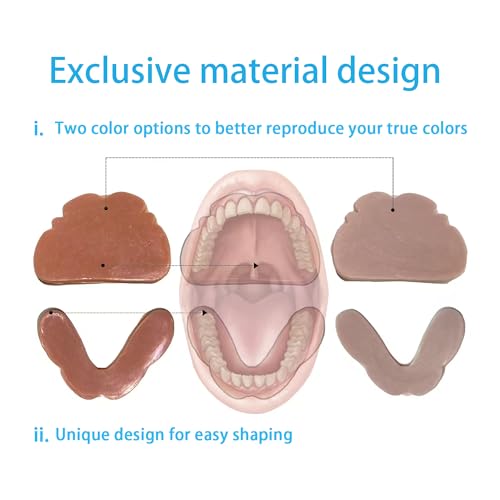 DIY Denture Kit,2 Sets (28 pcs Each) of Different Sizes of False Teeth,Multi-Color repeatable moldable Material,Complete Fake Teeth Repair Kit,Partial dentures,Upper/Lower Dentures,Denture Repair kit