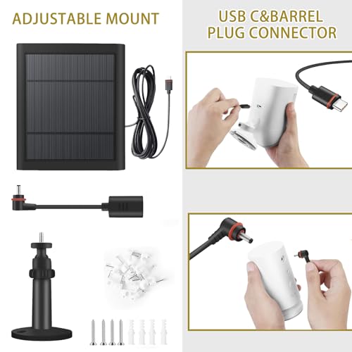 Panneau solaire pour caméra Ring et son câble USB-C de 3 mètres - 7
