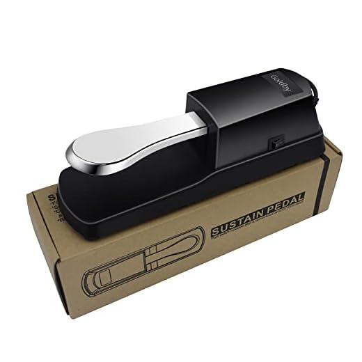 Sustain Pedal for Keyboard, Goldby Universal Keyboard Sustain Pedal for Yamaha, Casio, Roland, Korg Digital Pianos MIDI Keyboard Electronic Keyboards Electric Organ Synthesizer, 1/4 Inch Jack (Sliver)