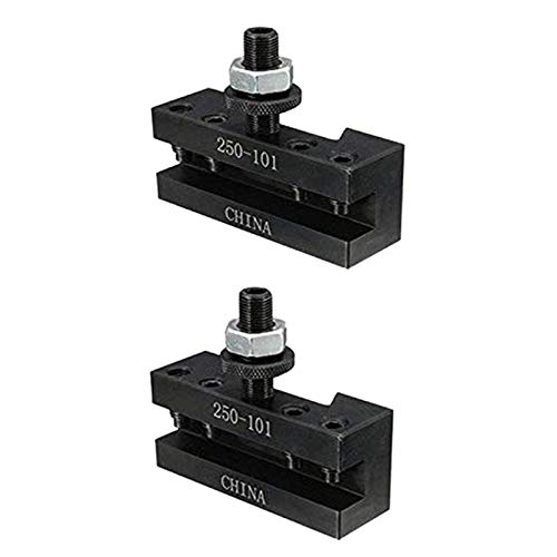 Tournage et face 250-101 porte-outil de tour noir à changement rapide type solide 2PCS