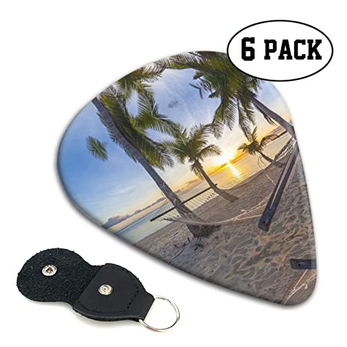 Paradise Beach Palm Trees Lot de 6 médiators pour guitare acoustique, guitare électrique, basse, ukulélé – Fin, moyen et… - Les Beatles, Paul McCartney, John Lennon, RIngo Starr, George Harrison Paradise Beach Palm Trees Lot de 6 médiators pour guitare acoustique, guitare électrique, basse, ukulélé – Fin, moyen et… – Image 3