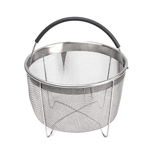 Stainless Steel Steamer Basket with handle for Instant Pot Accessories 3qt 3Quart Pressure Cooker, Made by Kaviatek