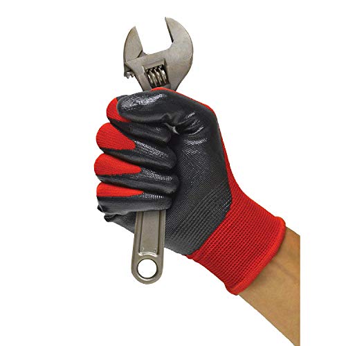 GREASE MONKEY Nitrile Coated Work Gloves - 15 Pairs - Size Large - Thumbnail 3