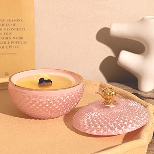 Candles For Home Scented, Fresh Cut Rose Scented Candles, Candles Gifts For Women, Men, Mothers Day Candles,12 Oz Large Glass Jar Candles, Wooden Wick #TOP2