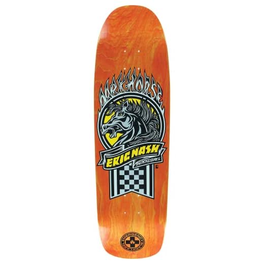 Black Label Nash Darkhorse Skateboard Deck -9.25x32.5 Bright Orange Stain - Assembled AS Complete Skateboards
