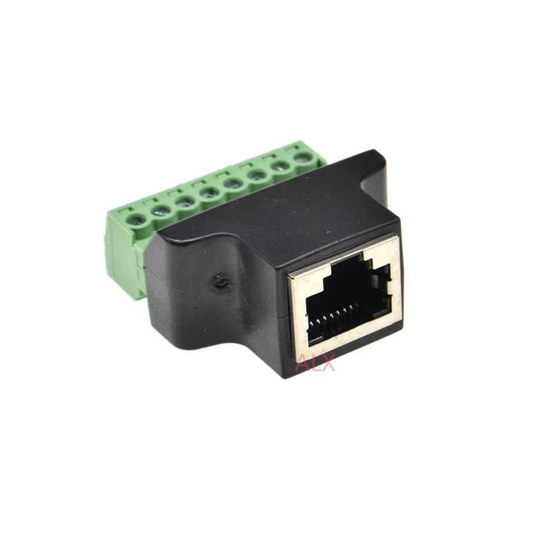 Miniatura 3 de elpart RJ45 Ethernet hembra a 8 PIN Tornillo Terminal Convertidor RJ45 Adaptador de conector de zócalo para CCTV dvr #elPart2314441