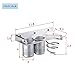 Yosoo Hair Dryer Holder Bathroom Storage Rack Aluminum Wall Mount Hair Dryer Hanging Rack Organizer with 2 Cups (C Sytle)