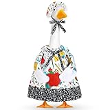 FuWeave Back to School Porch Goose Outfit Set for Plastic Statue Lawn Porch Goose Clothes with Schoolbag for Patio Decor(Bright,23 Inch)