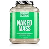 Naked Mass - Vanilla Vegan Weight Gainer - 8lb Bulk, GMO Free, Gluten Free, Soy Free & Dairy Free. No Artificial Ingredients – 1,230 Calories – 11 Servings