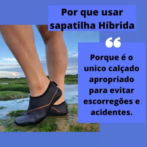 Sapatilha Aquática Náutica em Neoprene Tênis Unissex Esportivo Trilha Caminhada Pesca Sola Tratorada