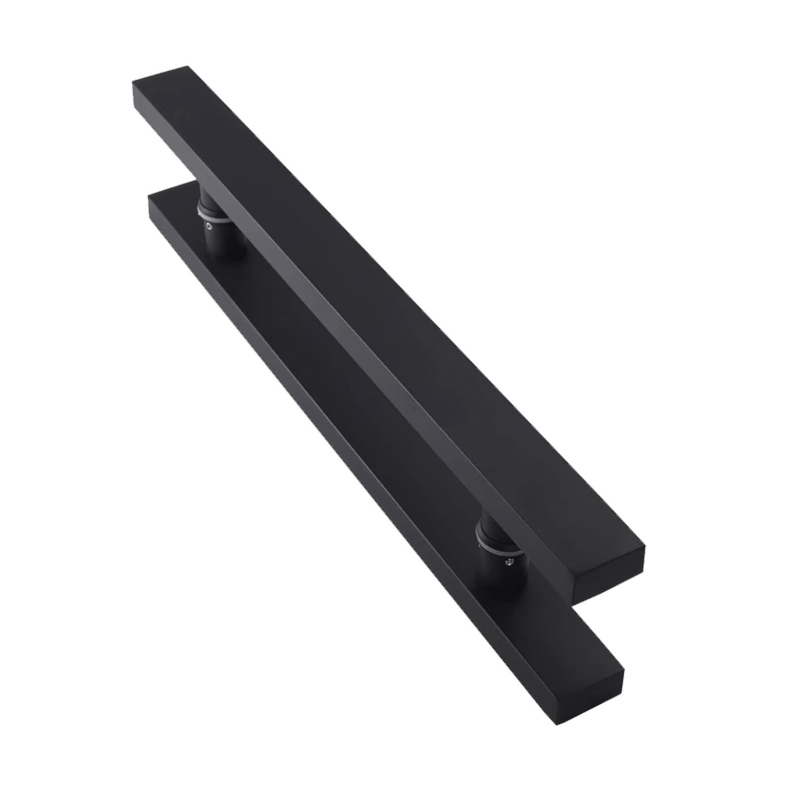 Poignée de porte en verre en acier inoxydable noir bouton douche 400mm