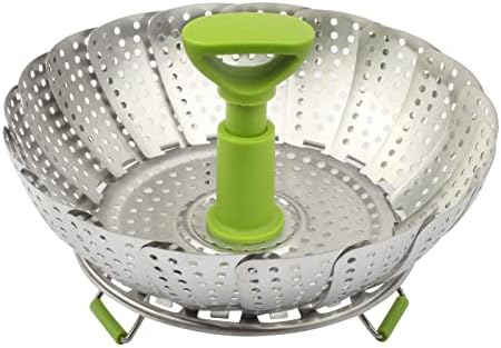 DEFUTAY Steamer Basket,Stainless Steel Vegetable Steamer Basket Folding,Folding Expandable Steamers(5.5" to 9")