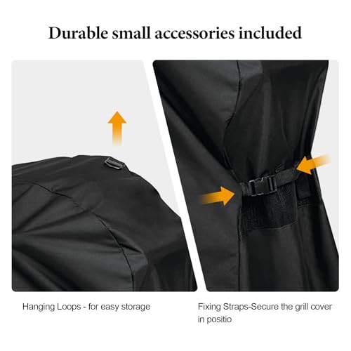 BBQ-PLUS Grill Cover for Napoleon PRO Prestige 500 Series Grill Heavy Duty and Waterproof BBQ Grill Cover for Napoleon Grill Accessories Black by BBQ-PLUS - Used condition - Image 4