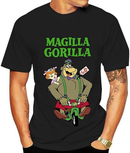 The Magilla Gorilla Show TV Series 1964 Mens T-Shirt Casual Cotton Unisex Black Tees Black 3XL The Magilla Gorilla Show TV Series 1964 Mens T-Shirt Casual Cotton Unisex Black Tees Black 3XL
