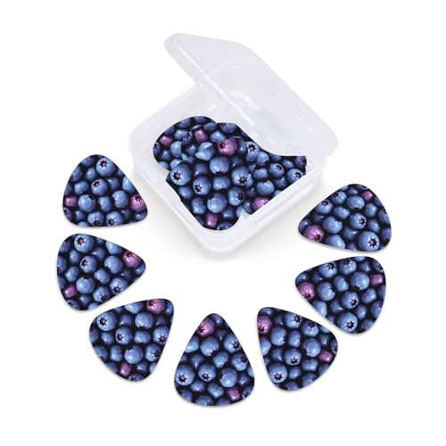 Blueberry Fruit Coffret cadeau de 12 médiators lisses et durables pour guitare acoustique, électrique et basse, cadeau parfait pour les amateurs de guitare et les musiciens – vue 6