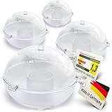 GARDIGO® Wespenfalle - 4er Set I Wespen Abwehr Made in Germany I Insektenfänger mit 13cm Durchmesser aus Kunststoff zum Aufhängen oder Hinstellen I Fliegenfalle, Fruchtfliegenfalle, Wespenabwehr