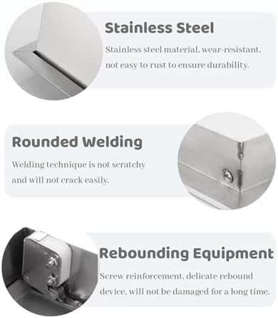 16x16 Stainless Steel Access Panel with Spring - Outdoor Kitchen Access Door, BBQ Pit Hatch Cover, Marine Inspection Door, Durable 400x400mm Design