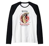 Conviértete en ingobernable Resist Rebel Revolt (Snake Print) Camiseta Manga Raglan