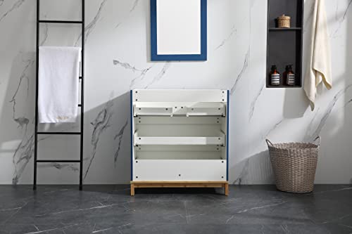 Wonline 32’’ Bathroom Vanity Modern Freestanding Blue Cabinet #TOP2