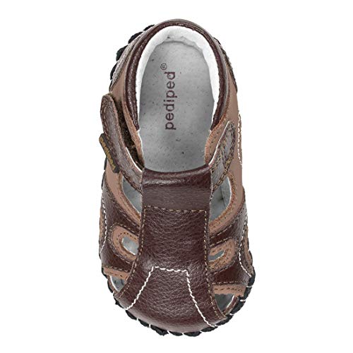 pediped Brody Originals Fisherman Sandal (Infant/Toddler),Brown Tan,Small (6-12 Months)