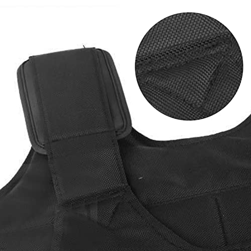 Gilet Lesté Réglable 50 kg, Vide Sans Plaque d'Acier, Avec Poids Amovibles, en Tissu Oxford, 12 Sacs pour Entraînement, Fitness, Boxe