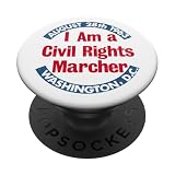 Vintage Civil Rights Marcher August 28 1963 Washington DC PopSockets Standard PopGrip