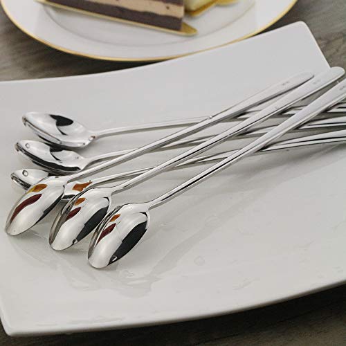 Dealight DL E Spoon, 9-Inch Ice Tea Spoon, Dealight Premium 18/10 Stainless Steel Iced Teaspoon For Mixing, Cocktail Stirring, Tea, Coffee, Milkshake, Cold Drink, Set Of 6  thumb #3