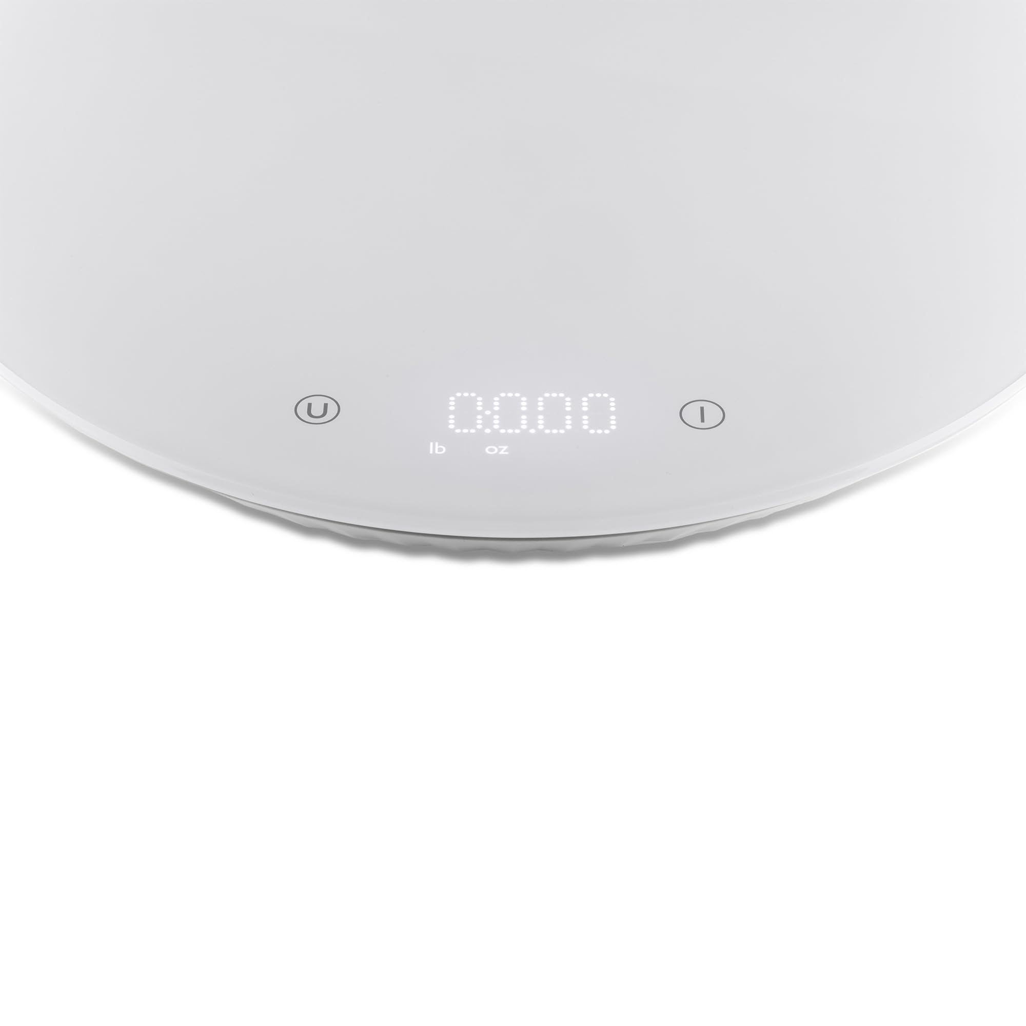 Alessi Plissé MDL16 W - Balanza de Cocina Digital de Diseño, Colgable con Soporte de Pared, en Resina Termoplástica y Vidrio Templado, Batería Recargable, Blanco