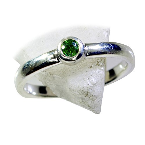 Anneaux péridot naturel rond en argent pour sublimer vos tenues de soirée chic - 2