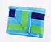 Cotton Craft - 2 Pack Terry Beach Towel 30x60 - Cabana Stripe Navy Green Turquoise - 400 GSM - 100% Pure Ringspun Cotton - Brilliant Intense Vibrant Colors - Highly Absorbent Easy Care Machine wash
