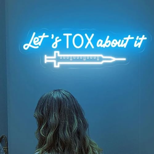 Lets TOX about it, Neon Lights Signs, Med Spa Art Decorations, Medspa Décor, Injection Beauty Salon
