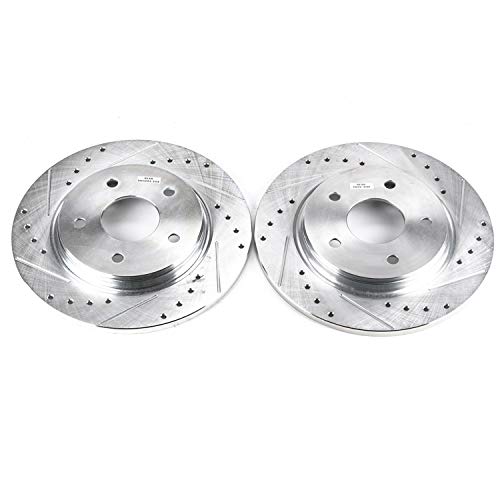 Power Stop Ar8380Xpr Rear Evolution Drilled & Slotted Rotor Pair #TOP1