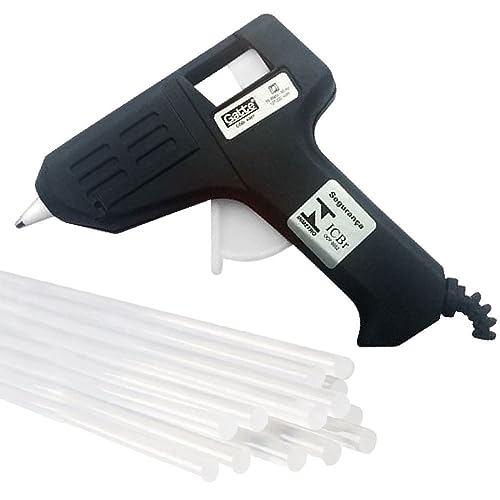Pistola Cola Quente 10w + 10 Bastões De Cola Quente 7,5mm x 30cm
