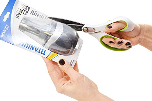 Westcott 16446 7- And 9-Inch Carbotitanium Fabric Scissors For Crafting, White/Green, 2 Pack #TOP2