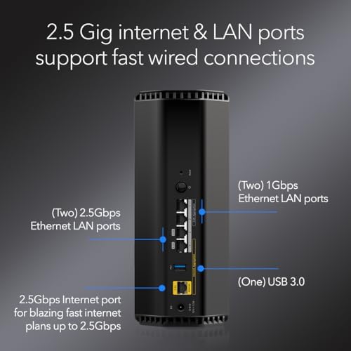 NETGEAR Nighthawk WiFi 7 Router (BE9300) – Router Only, 9.3Gbps Wireless Speed, 2.5 Gigabit Internet Port, Tri-Band for Gaming, Covers 2,500 sq. ft., 100 Devices, VPN – Free Expert Help — view 5