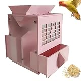 Máquina divisora eléctrica de conchas de alimentación para pájaros con 2 cajones y embudo, fácil de desmontar y limpiar para granos de alimentos para pájaros