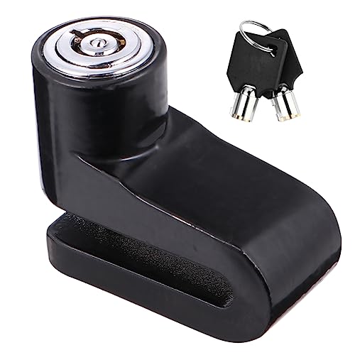 Anneome Bloccadisco Moto Lucchetto Antifurto in Lega Resistente Nero, Blocco Sicurezza Compatto per Scooter e Bicicletta, Blocco Freno Disco Portatile per Uso Quotidiano e Viaggi