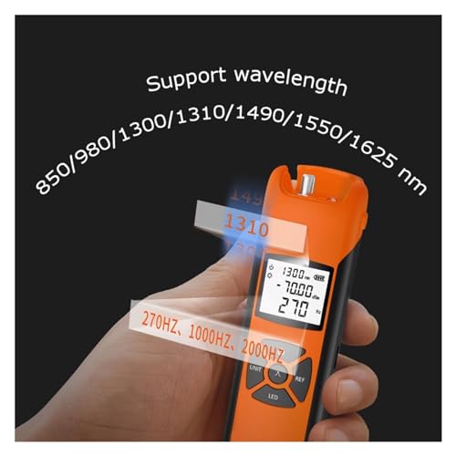 Medidor de potencia óptica mini FTTH con batería recargable y linterna LED (-70 a +6 dB) 6