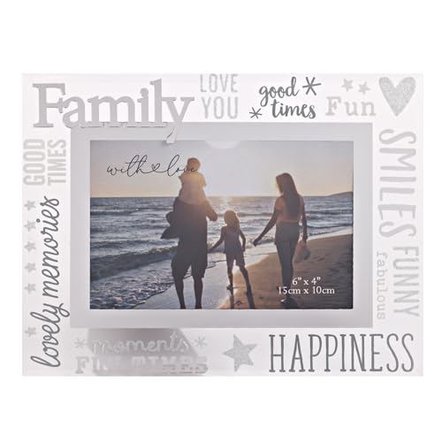 With Love - Glass Picture Frame 3D - Family - 6 x 4
